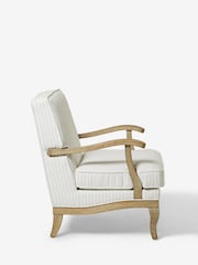 Laura Ashley Henley Stripe Duck Egg Blue Navenby Accent Chair - Image 5 of 11