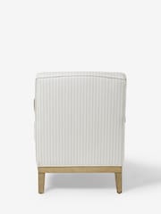 Laura Ashley Henley Stripe Duck Egg Blue Navenby Accent Chair - Image 6 of 11