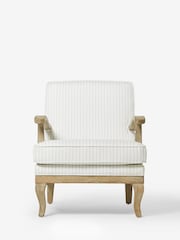 Laura Ashley Henley Stripe Duck Egg Blue Navenby Accent Chair - Image 7 of 11