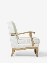 Laura Ashley Henley Stripe Duck Egg Blue Navenby Accent Chair - Image 8 of 11