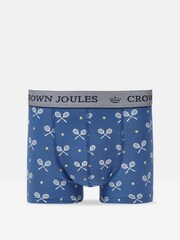 Joules Crown Joules Blue Tennis Pack of Two Cotton Boxers - Image 3 of 4
