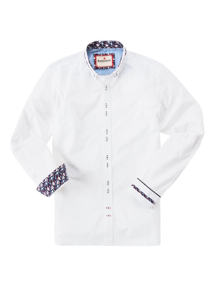 Joe Browns White Cool 100% Cotton Collar Shirt - Image 5 of 5
