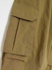 River Island Green Cargo Parachute Trousers - Image 4 of 4