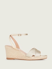 LK Bennett Metallic Santana New Mabella Rope Sandals - Image 1 of 4