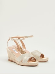 LK Bennett Metallic Santana New Mabella Rope Sandals - Image 2 of 4
