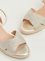 LK Bennett Metallic Santana New Mabella Rope Sandals - Image 4 of 4