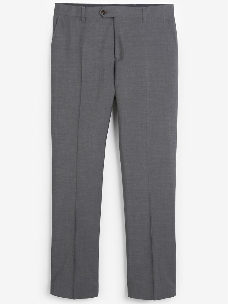 Charcoal Grey Regular Fit Signature Tollegno Wool Suit: Trousers - Image 4 of 4