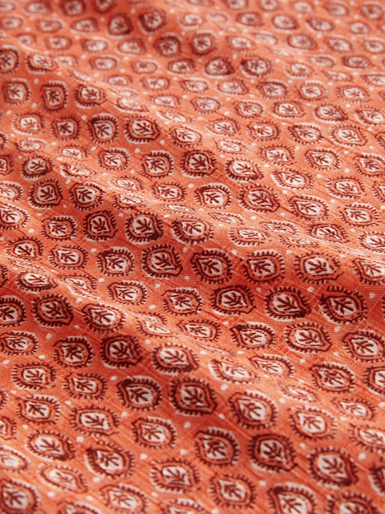Coral Orange Off Shoulder Summer Dress - Image 6 of 6