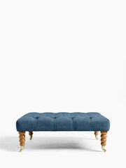 Laura Ashley Baran Chenille Seaspray Blue Ropsley Footstool - Image 5 of 7