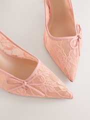 Nude Forever Comfort® Lace Bow Court Heels - Image 6 of 6
