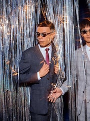 Skopes Blue Tailored Fit Woolf Check Suit: Jacket - Image 2 of 5