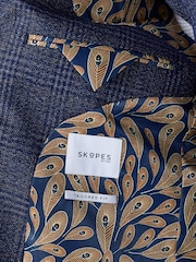 Skopes Blue Tailored Fit Woolf Check Suit: Jacket - Image 5 of 5