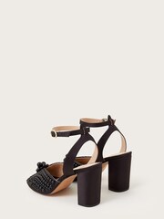 Monsoon Black Pearl Block Heeled Sandals - Image 2 of 3
