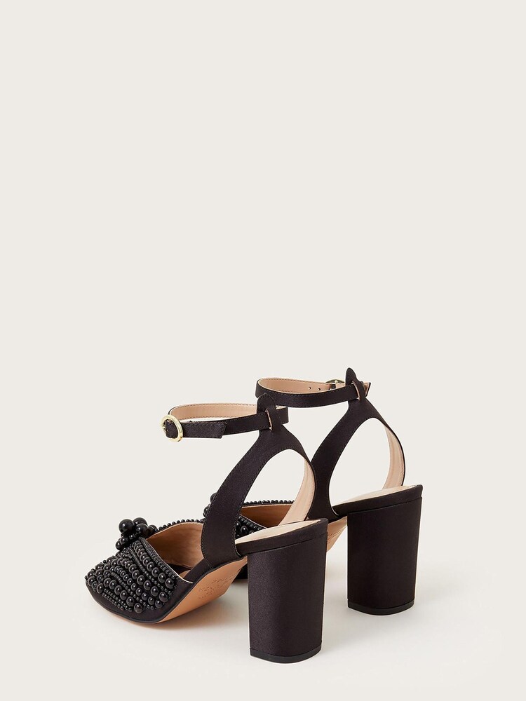 Monsoon Black Pearl Block Heeled Sandals - Image 2 of 3