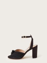 Monsoon Black Pearl Block Heeled Sandals - Image 3 of 3