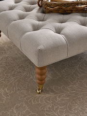 Laura Ashley Vivienne Soft Silver Ropsley Footstool - Image 2 of 7