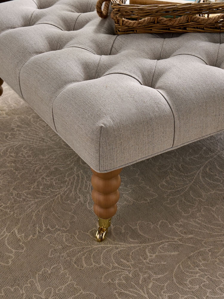 Laura Ashley Vivienne Soft Silver Ropsley Footstool - Image 2 of 7