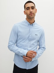 BOSS Blue Biado Long Sleeve Jersey Shirt - Image 1 of 4