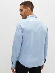 BOSS Blue Biado Long Sleeve Jersey Shirt - Image 2 of 4