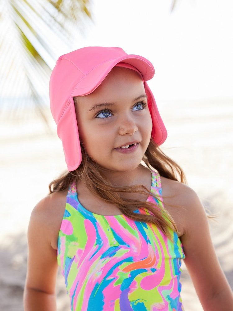 Bright Pink Swim Legionnaire Hat (3mths-10yrs) - Image 2 of 5