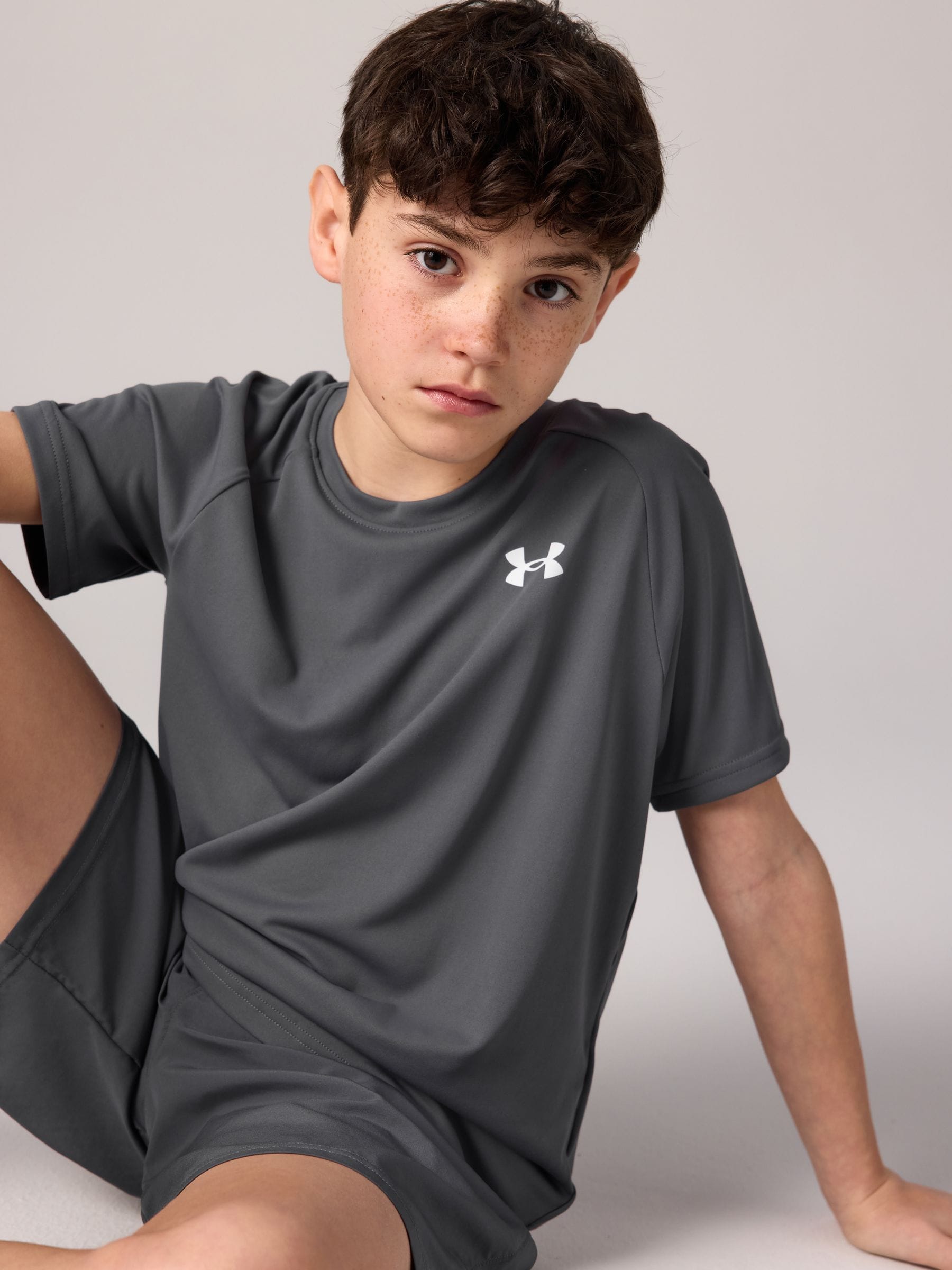 Buy Under Armour Charcoal Grey Tech 2.0 Short Sleeve T-Shirt from