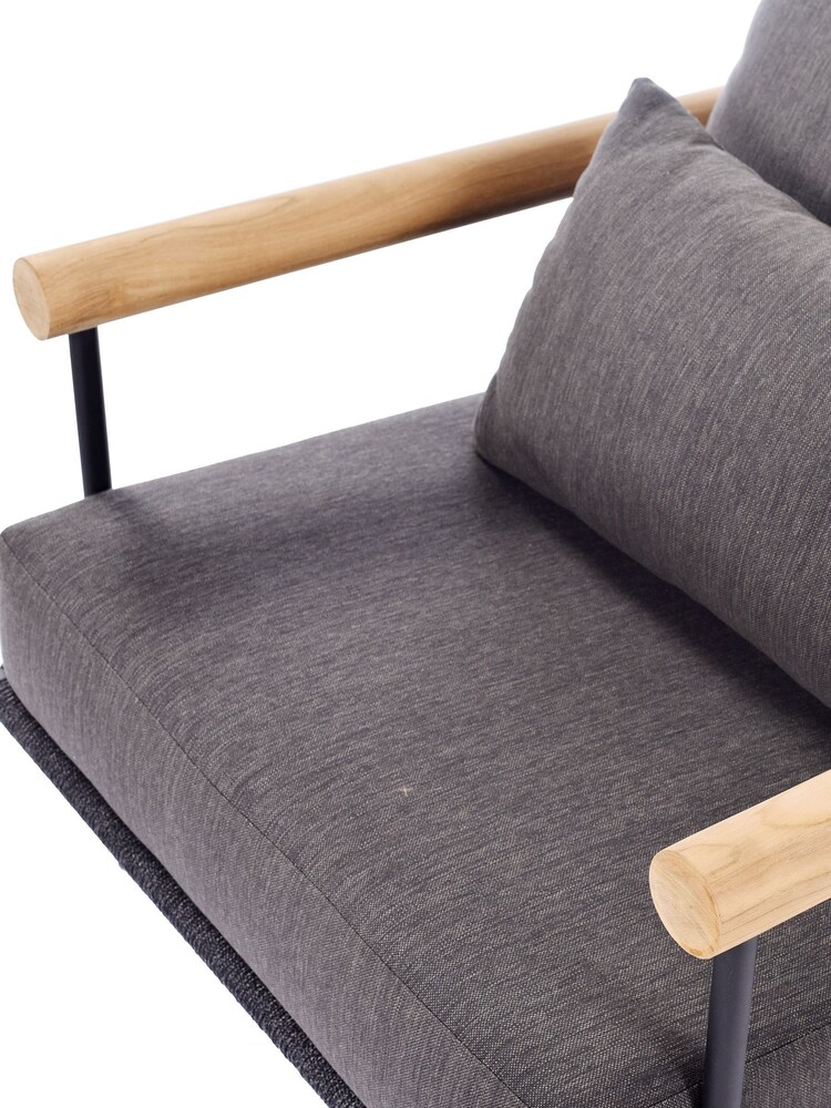 Barker and Stonehouse Black Zanzibar Aluminium Garden Lounge Chair - Image 10 of 10 Barker and Stonehouse Black Zanzibar Aluminium Garden Lounge Chair - Image 10 of 10