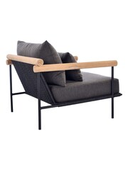 Barker and Stonehouse Black Zanzibar Aluminium Garden Lounge Chair - Image 4 of 10
