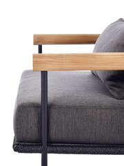 Barker and Stonehouse Black Zanzibar Aluminium Garden Lounge Chair - Image 7 of 10