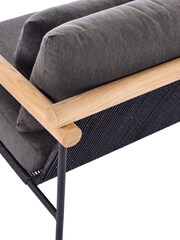 Barker and Stonehouse Black Zanzibar Aluminium Garden Lounge Chair - Image 9 of 10