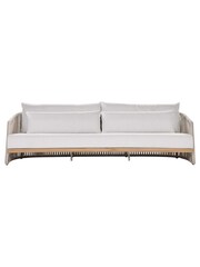 Barker and Stonehouse Coconut Grey Chania Teak and Rope 3 Seater Garden Sofa - Image 4 of 8