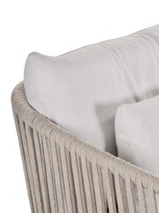 Barker and Stonehouse Coconut Grey Chania Teak and Rope 3 Seater Garden Sofa - Image 5 of 8