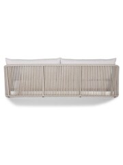 Barker and Stonehouse Coconut Grey Chania Teak and Rope 3 Seater Garden Sofa - Image 7 of 8