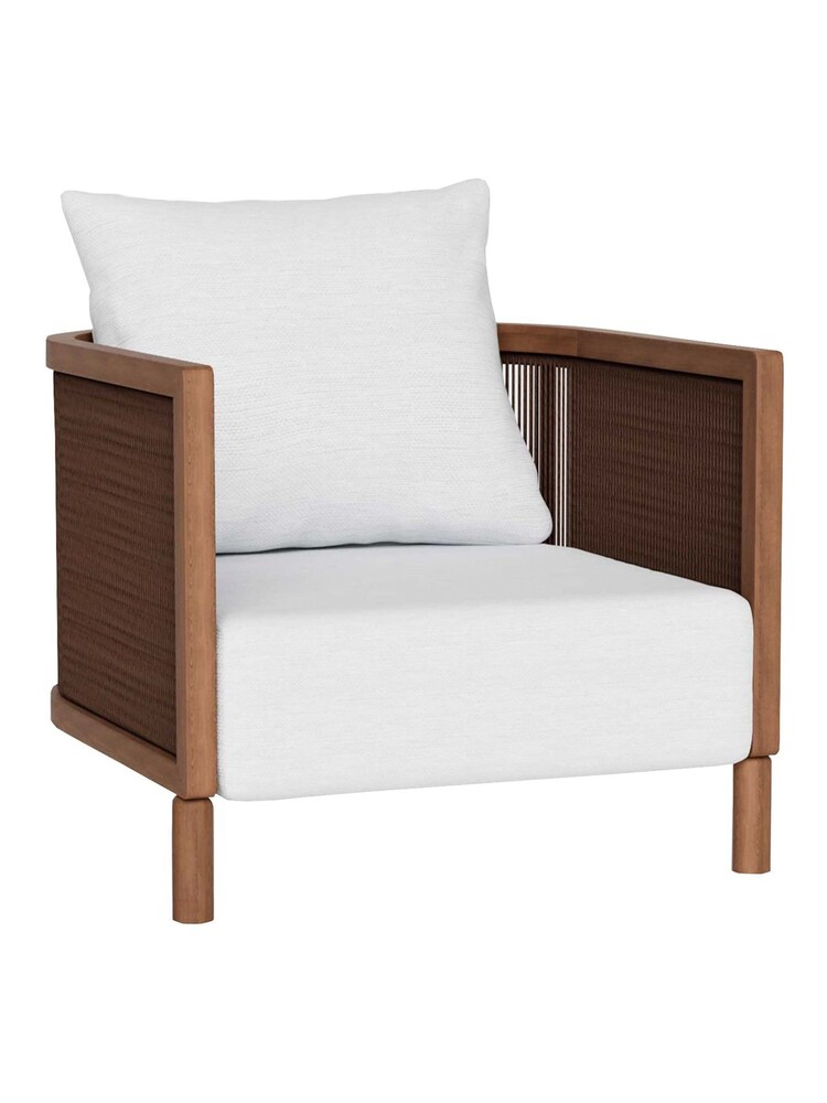 Barker and Stonehouse White Praia Teak Garden Lounge Chair - Image 2 of 6