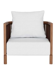 Barker and Stonehouse White Praia Teak Garden Lounge Chair - Image 3 of 6
