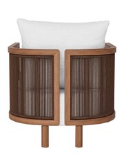 Barker and Stonehouse White Praia Teak Garden Lounge Chair - Image 5 of 6