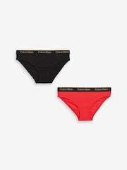 rdeča - Calvin Klein modernih bombažnih bikini spodnjic, komplet 2 - Slika 1 iz 5