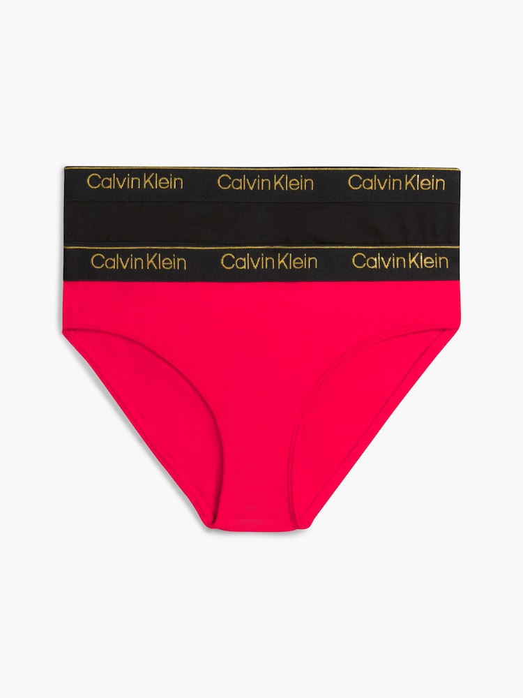 rdeča - Calvin Klein modernih bombažnih bikini spodnjic, komplet 2 - Slika 2 iz 5