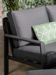 Barker and Stonehouse Dark Grey Fierza 6 Seater Corner Set with Rising Table - Image 3 of 8