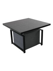 Barker and Stonehouse Dark Grey Fierza 6 Seater Corner Set with Rising Table - Image 6 of 8