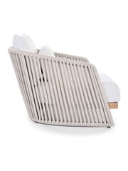 Barker and Stonehouse Coconut Grey Chania Teak and Rope Garden Lounge Chair - Image 5 of 9