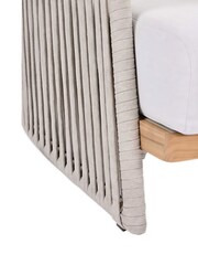 Barker and Stonehouse Coconut Grey Chania Teak and Rope Garden Lounge Chair - Image 9 of 9