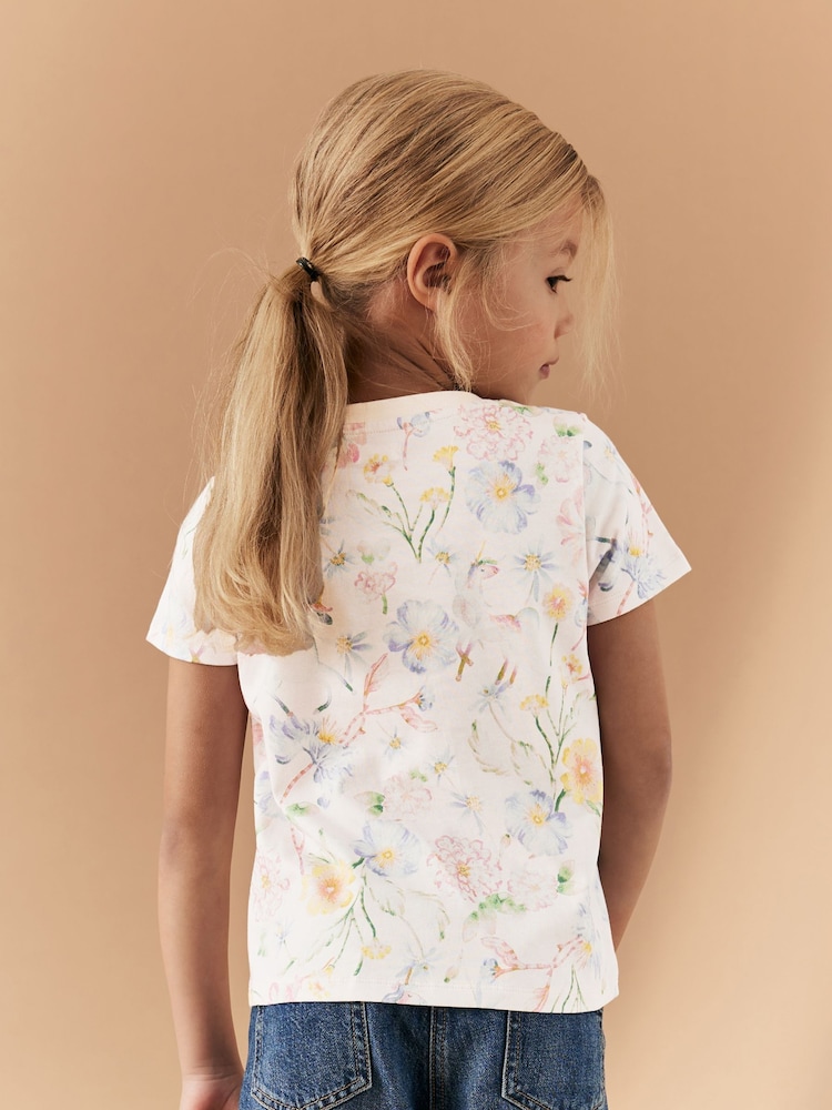 White Unicorn 100% Cotton T-Shirt (3-16yrs) - Image 2 of 8