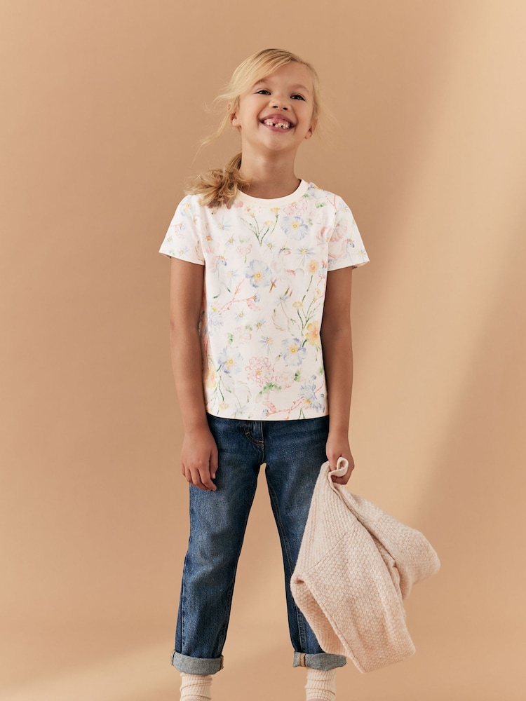White Unicorn 100% Cotton T-Shirt (3-16yrs) - Image 3 of 8