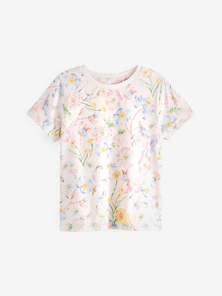 White Unicorn 100% Cotton T-Shirt (3-16yrs) - Image 6 of 8