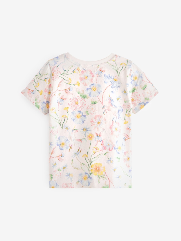 White Unicorn 100% Cotton T-Shirt (3-16yrs) - Image 7 of 8
