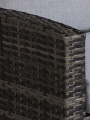 Barker and Stonehouse Flat Rattan Grey Sintra Corner Dining Set with Firepit - Image 8 of 9