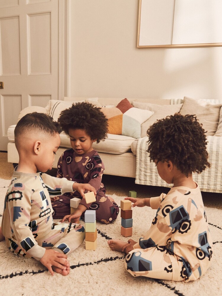Chocolate Brown Oversized Pyjamas 3 Pack (9mths-8yrs) - Image 3 of 8