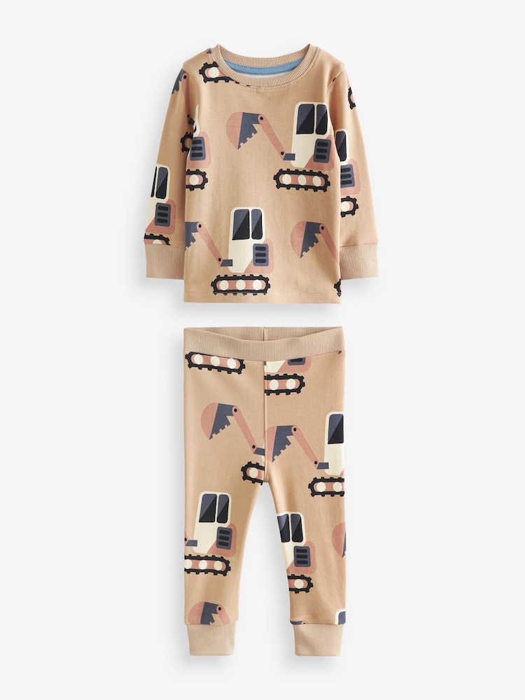 Chocolate Brown Oversized Pyjamas 3 Pack (9mths-8yrs) - Image 6 of 8