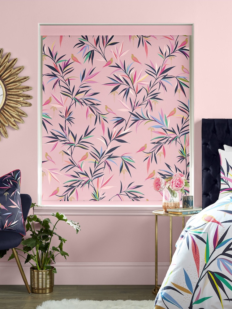 Sara Miller Soft Pink Made to Measure Roller Blinds - Image 2 of 6