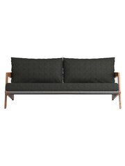 Barker and Stonehouse Grey Rope and Charcoal Cushions Tahiti Teak and Rope 2 Seater Garden Sofa - Image 3 of 6